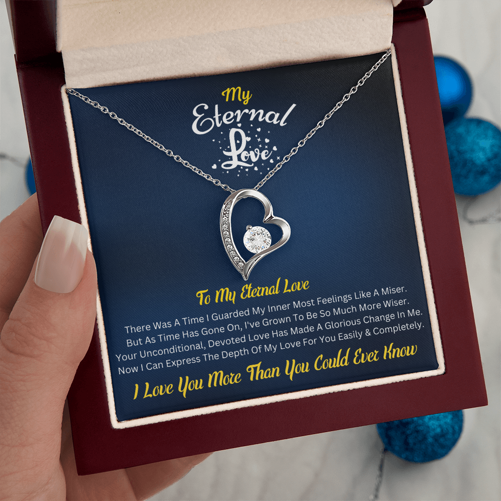 My Eternal Love – Forever Love Necklace with Romantic Message Card