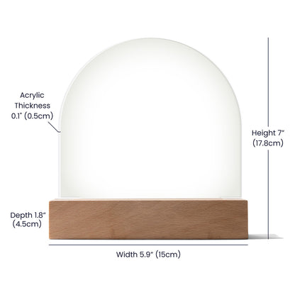 To My Father, My King” Dome LED Acrylic Plaque – A Personalized Tribute to His Strength and Legacy