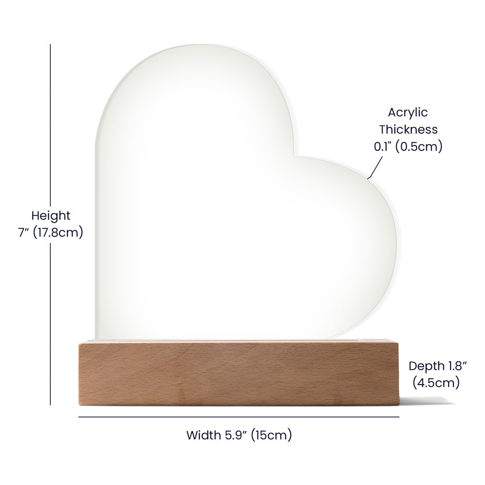 To My Precious Mother” Personalized LED Heart Plaque – Custom Name & Birthdate Gift from Child