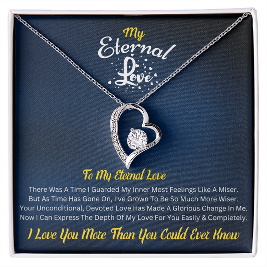 My Eternal Love – Forever Love Necklace with Romantic Message Card